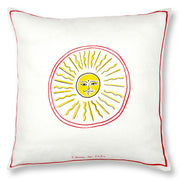 Smirking sun cushion cover