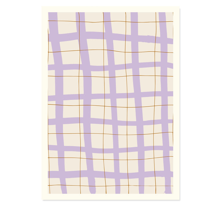 Lilac Grid Art Print