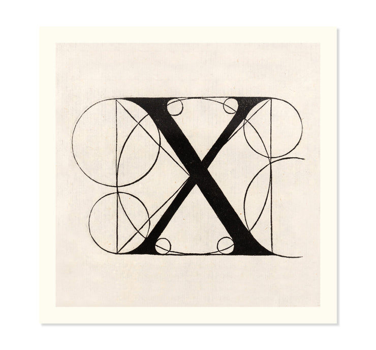 Architectural Letter X from De Divina Proportione by Leonardo da Vinci