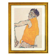 Self-portrait in a Yellow Vest - Egon Schiele  art print