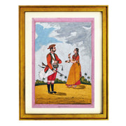 An Indian commandant with his wife art print