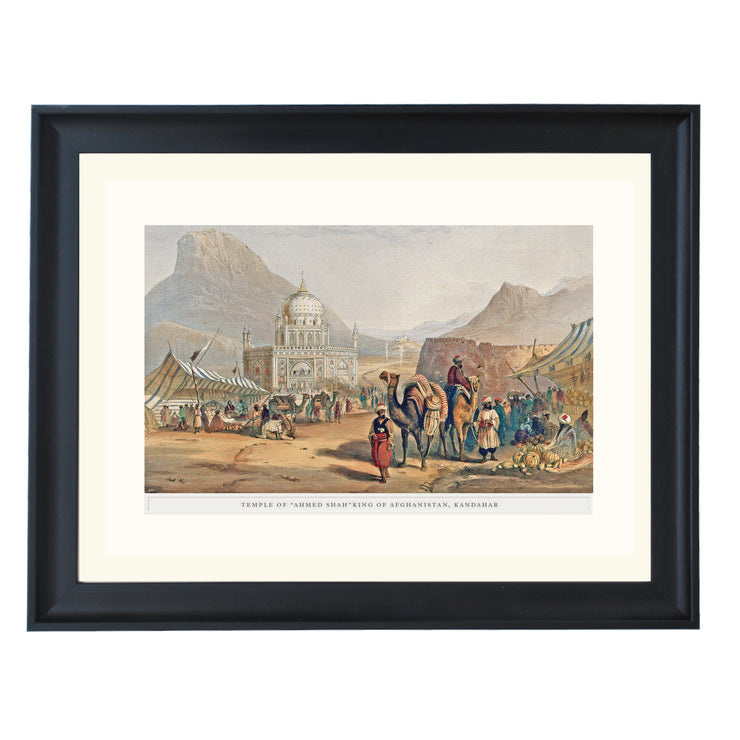 Open-air market outside the temple of Shah Ahmed Art Print