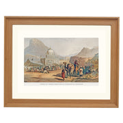 Open-air market outside the temple of Shah Ahmed Art Print