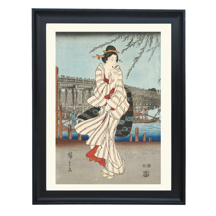 Evening on the Sumida River by Utagawa Hiroshige Art Print