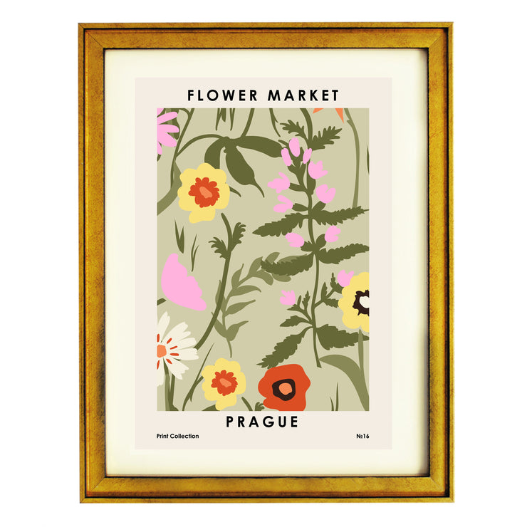 Flower Market Prague Art Print