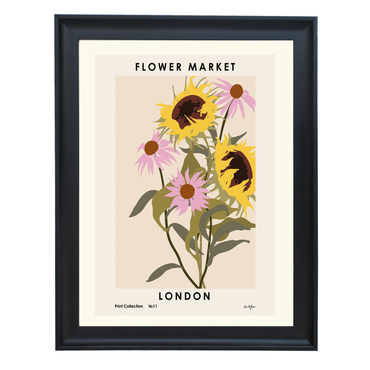 Flower Market. London Art Print