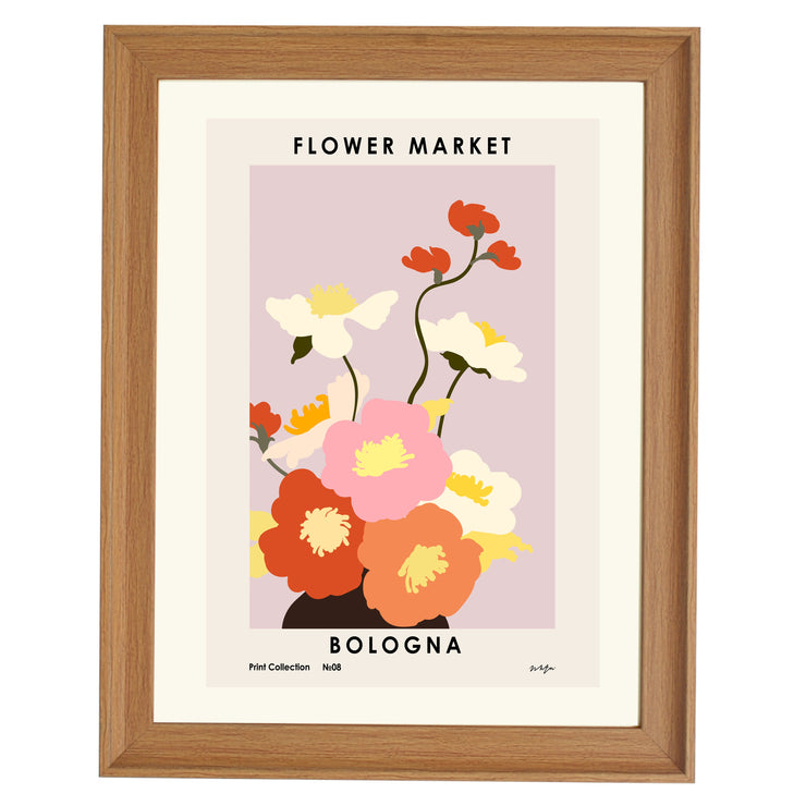 Flower Market. Bologna Art Print