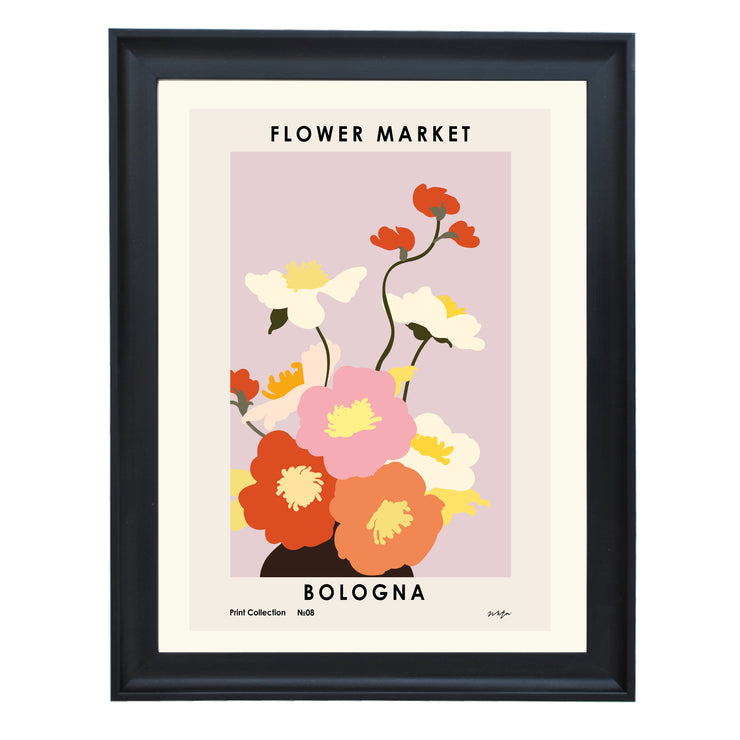 Flower Market. Bologna Art Print