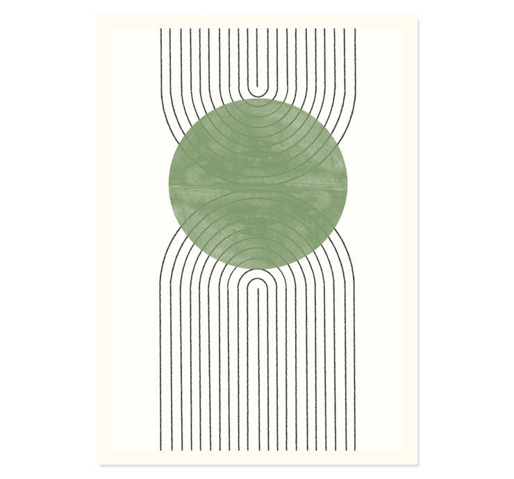 Green Moon No2. Art Print