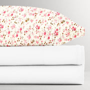 Fitted Single Sheet Set Floral White