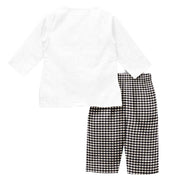 Organic Pajama Kurta Set Black & White Checks