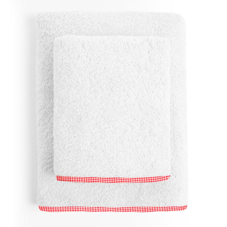 Organic Red Checks Junior Towel Set