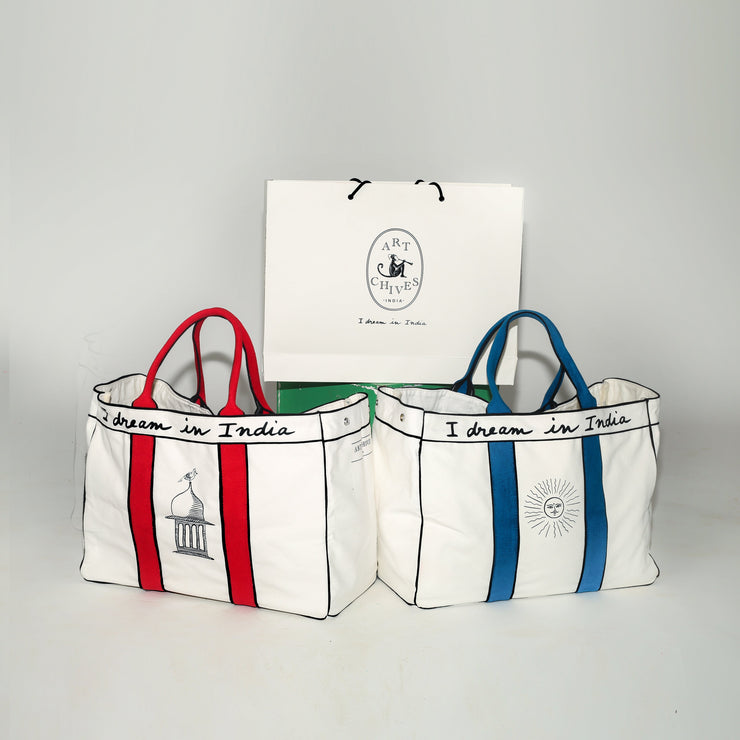 The India Tote - The Mughal Vista & the Snake in the Frangipani
