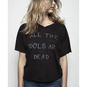ALL THE IDOLS ARE DEAD - LOOSE FIT V NECK TEE