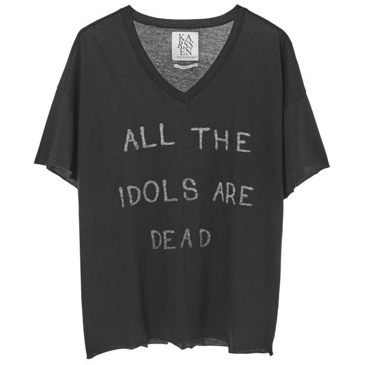 ALL THE IDOLS ARE DEAD - LOOSE FIT V NECK TEE