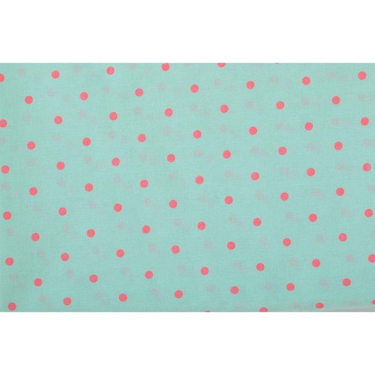 Baby Bolster Cover Set without Fillers Green and Pink Dots