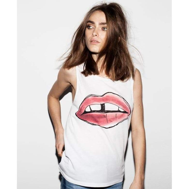LIPS - Loose Fit Dropped Back Tank