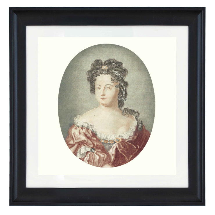 Portrait of Sophia Charlotte, Queen of Prussi by Johan Teyle art print